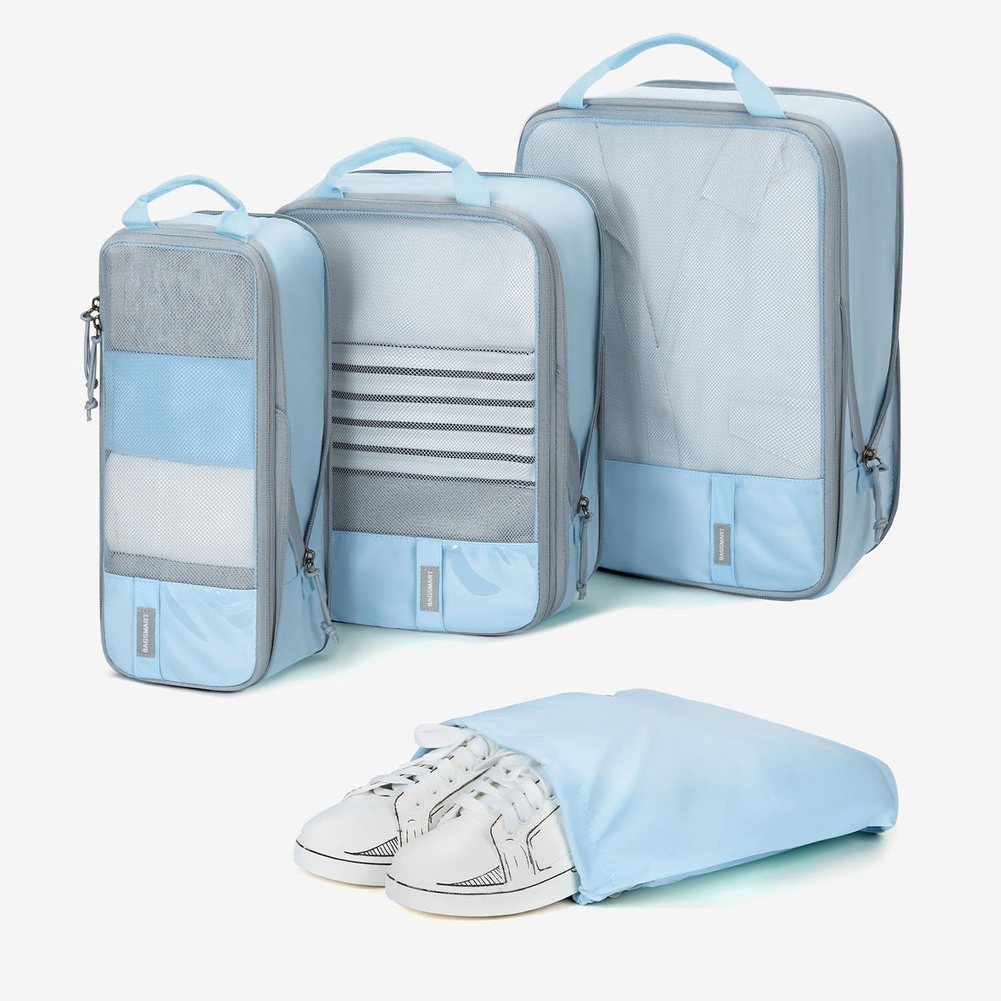 Compression Packing Cubes Suitcase Organiser Travel