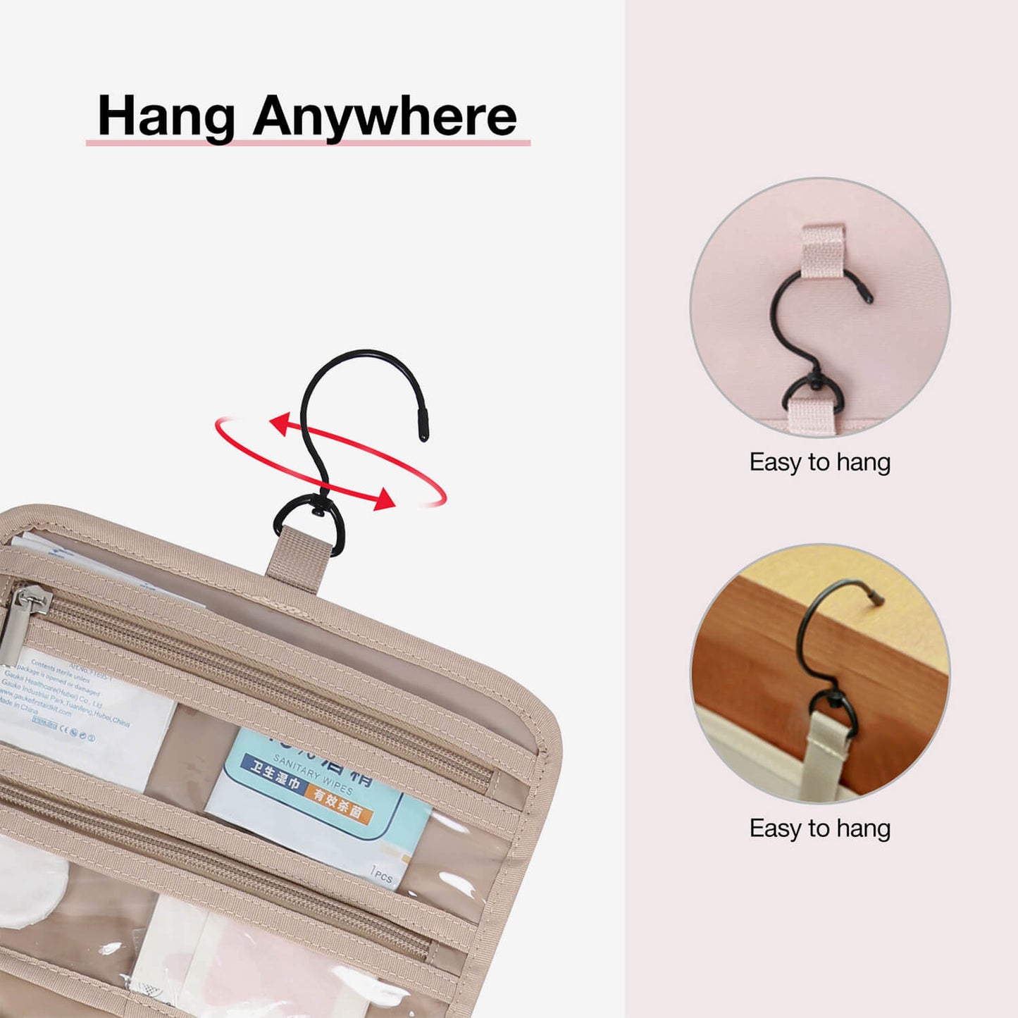 Hanging Toiletry Bag Space Saving