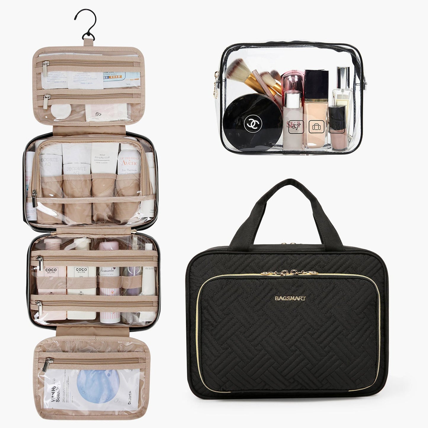 Hanging Toiletry Bag Space Saving
