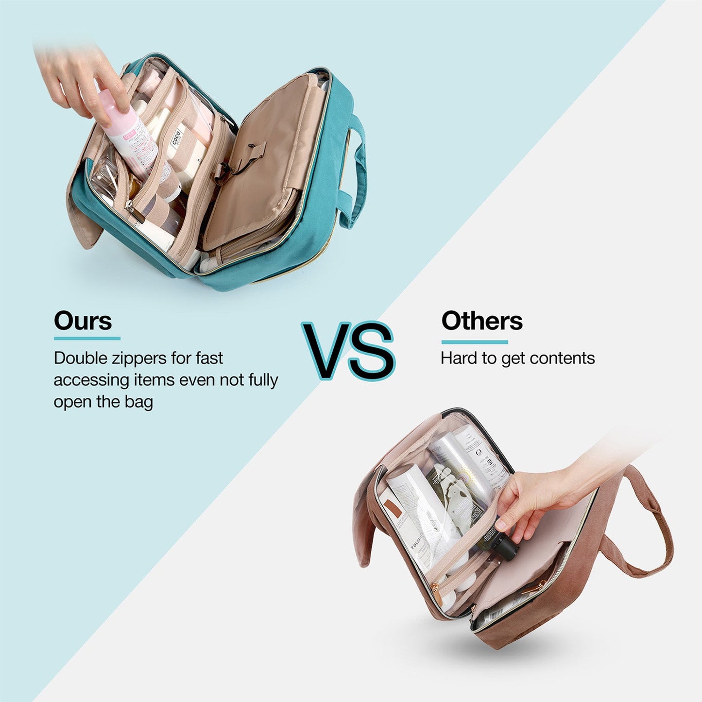 Hanging Toiletry Bag Space Saving