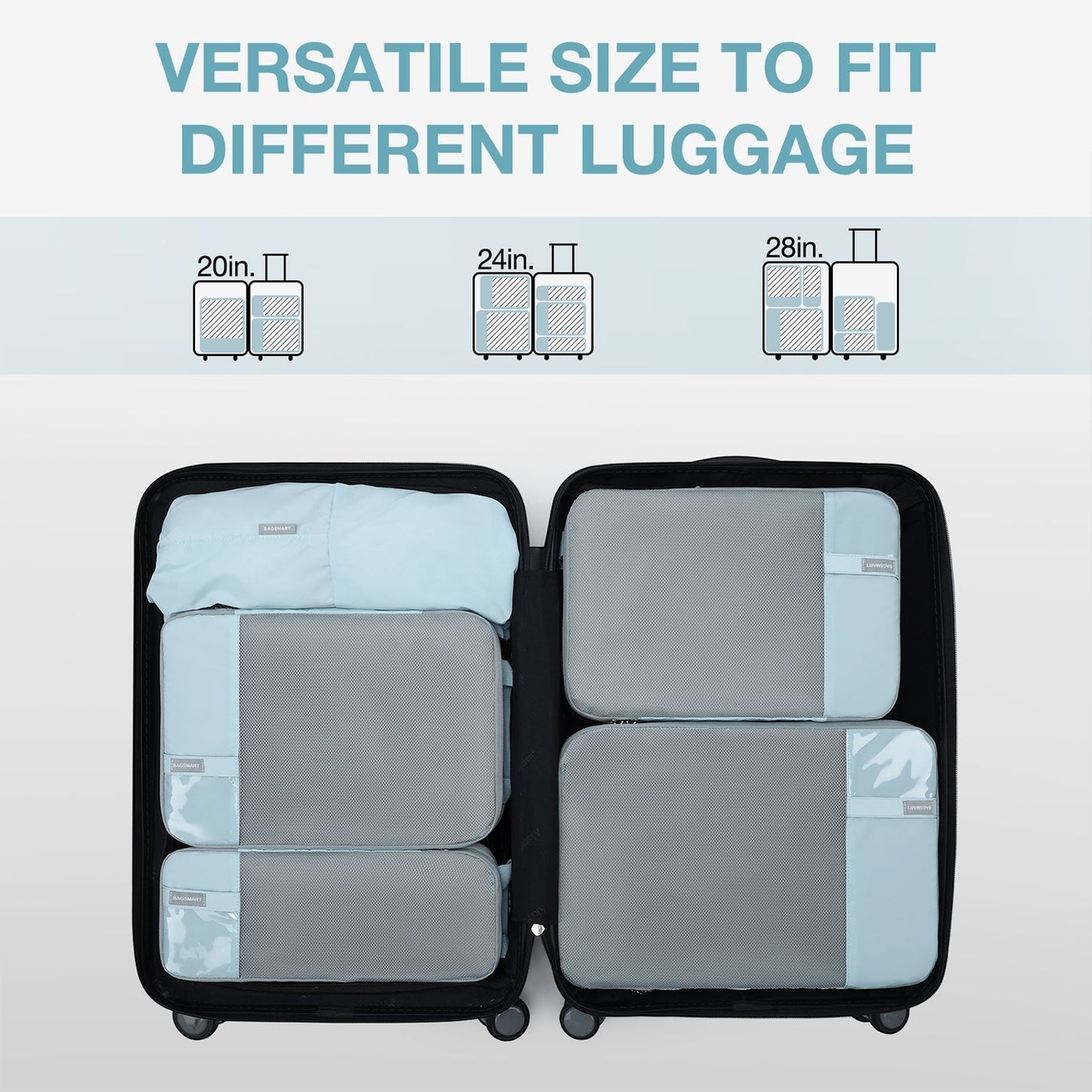 Compression Packing Cubes Suitcase Organiser Travel