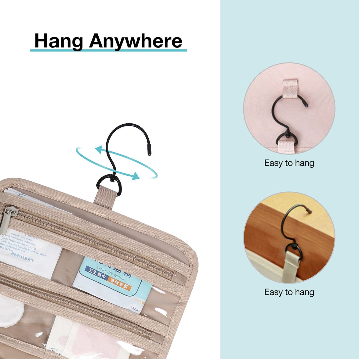 Hanging Toiletry Bag Space Saving