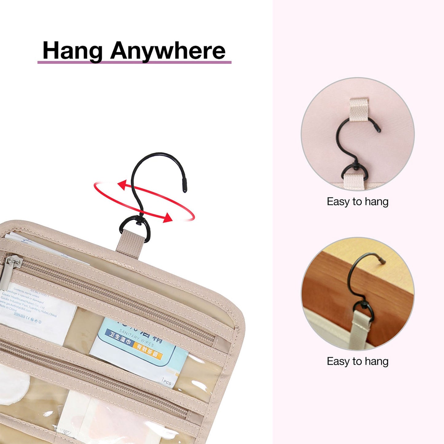 Hanging Toiletry Bag Space Saving