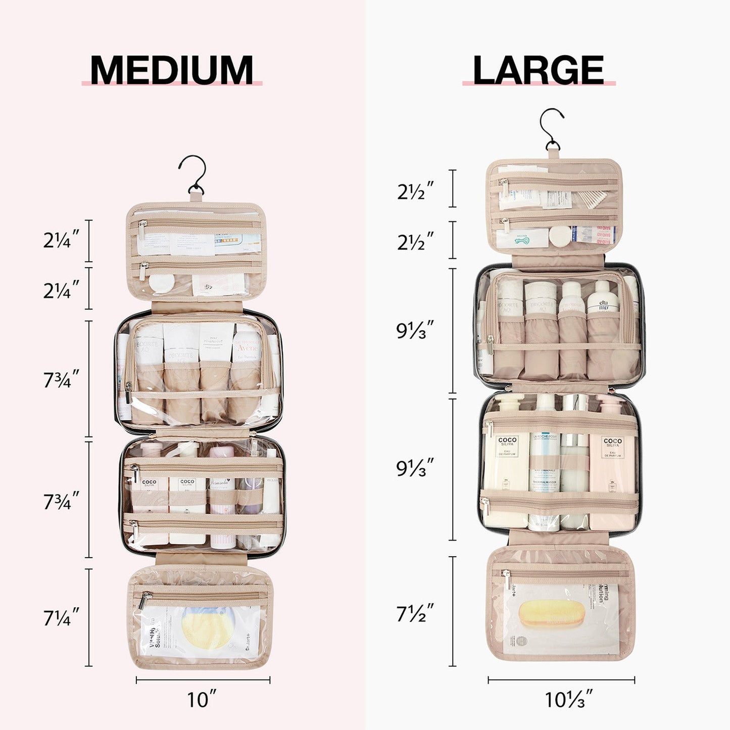 Hanging Toiletry Bag Space Saving
