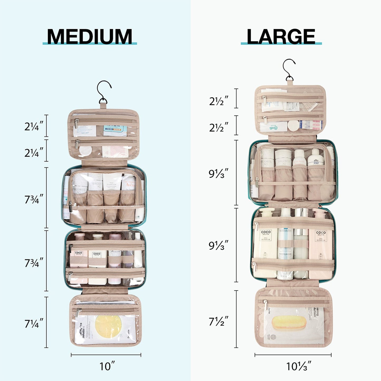 Hanging Toiletry Bag Space Saving