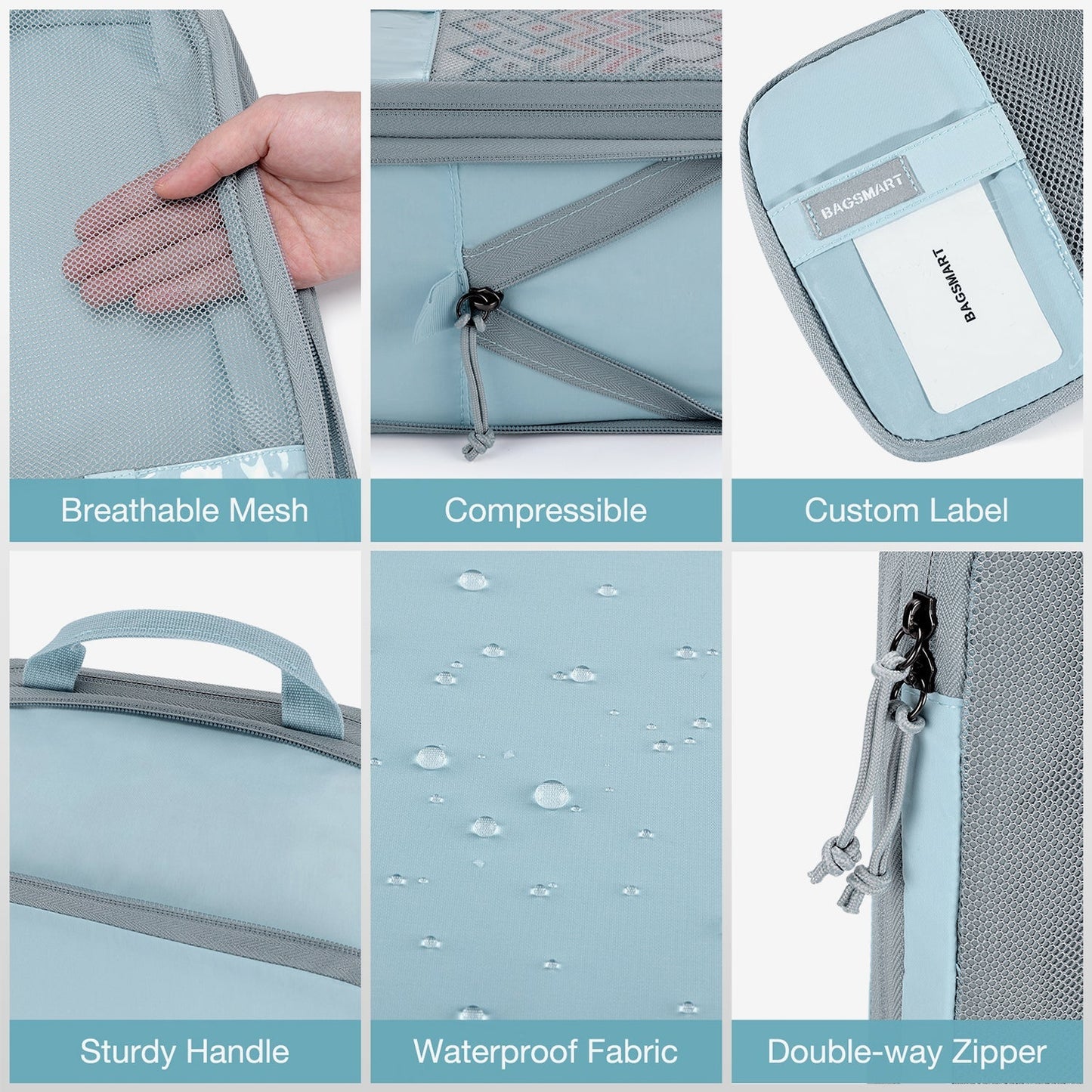 Compression Packing Cubes Suitcase Organiser Travel