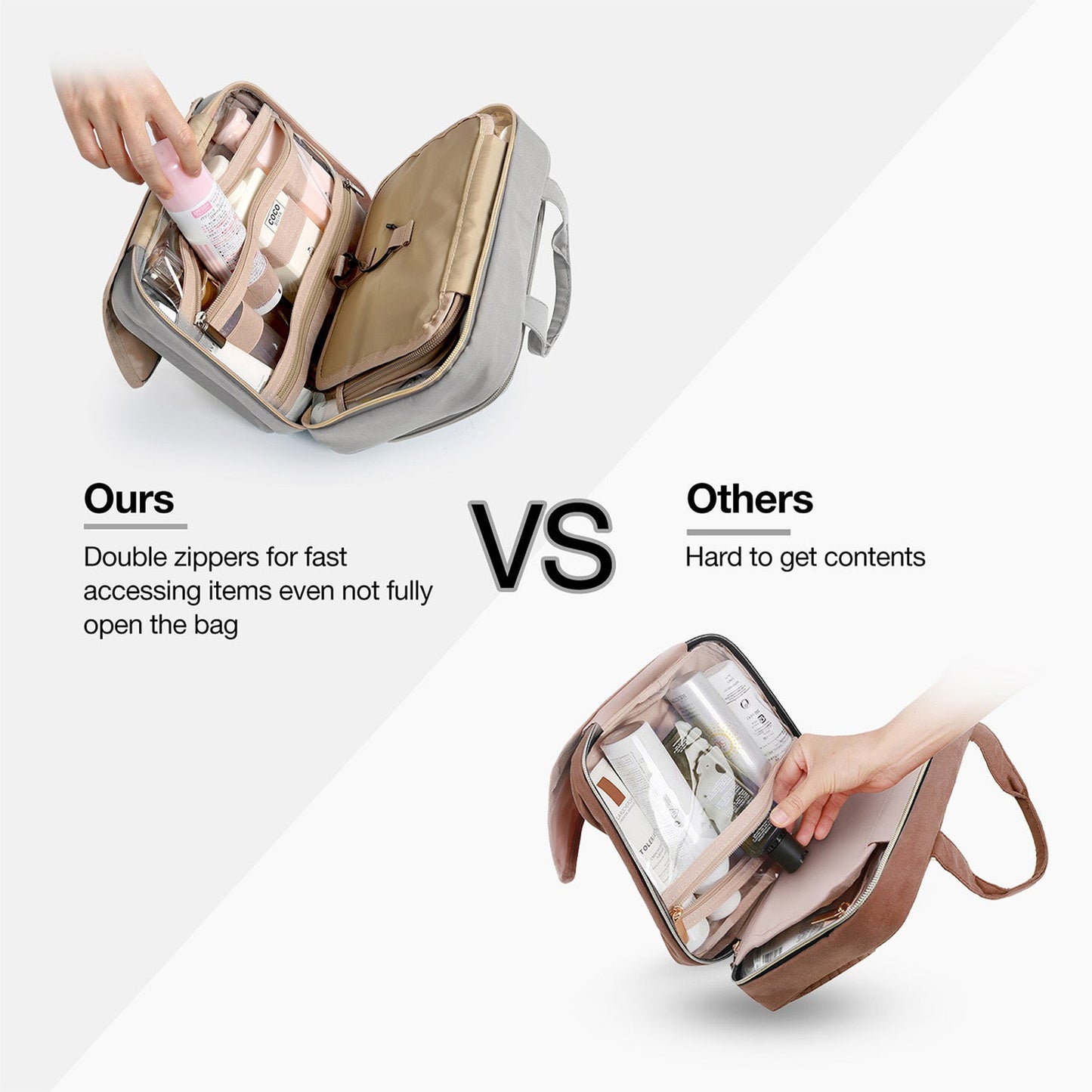 Hanging Toiletry Bag Space Saving