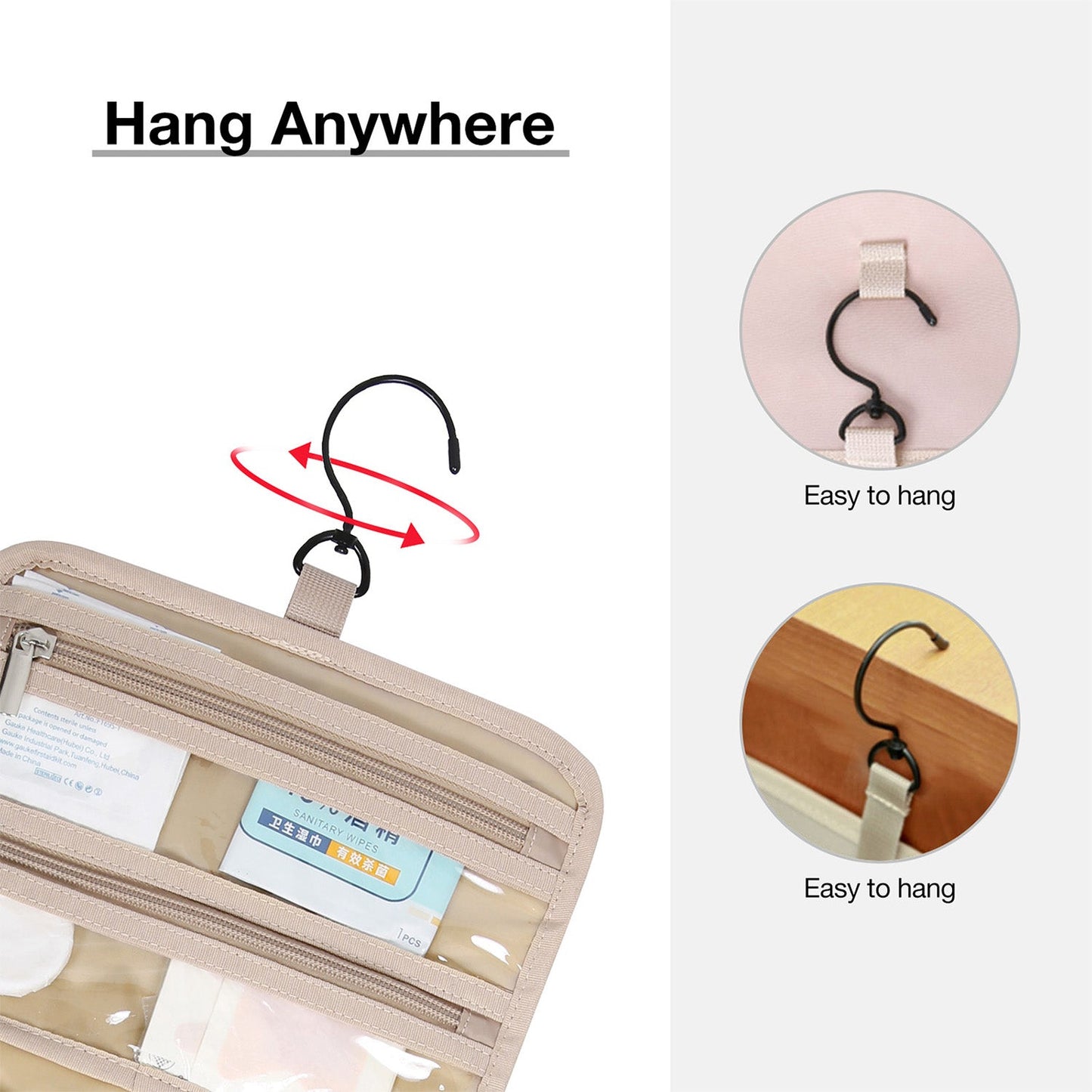 Hanging Toiletry Bag Space Saving