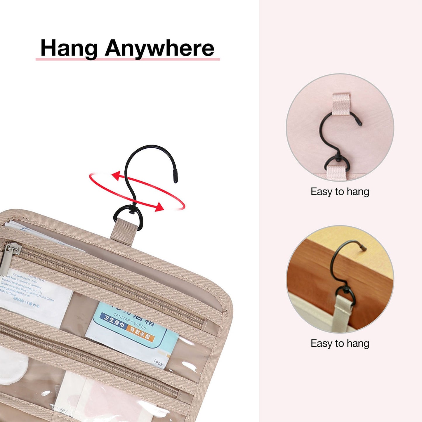 Hanging Toiletry Bag Space Saving