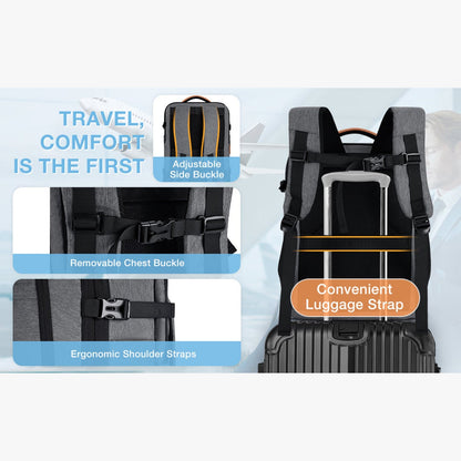 Expandable Airline Approved Carry On 40L Travel Backpack