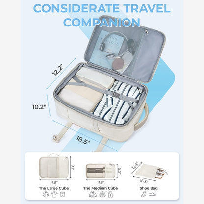 Expandable Airline Approved Carry On 40L Travel Backpack